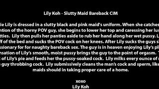 Amateur Thai teen maid cleans a cock