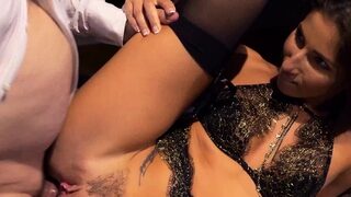 Anal temptation during a swinger dinner