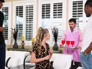 Horny Haley Reed gets a deep DP by two BBCs
